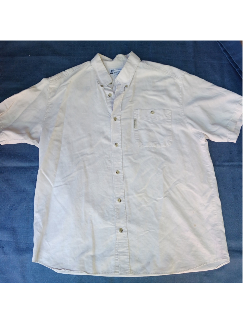 Columbia Men's Cotton Blend Short Sleeve Button Up Shirt 2XL